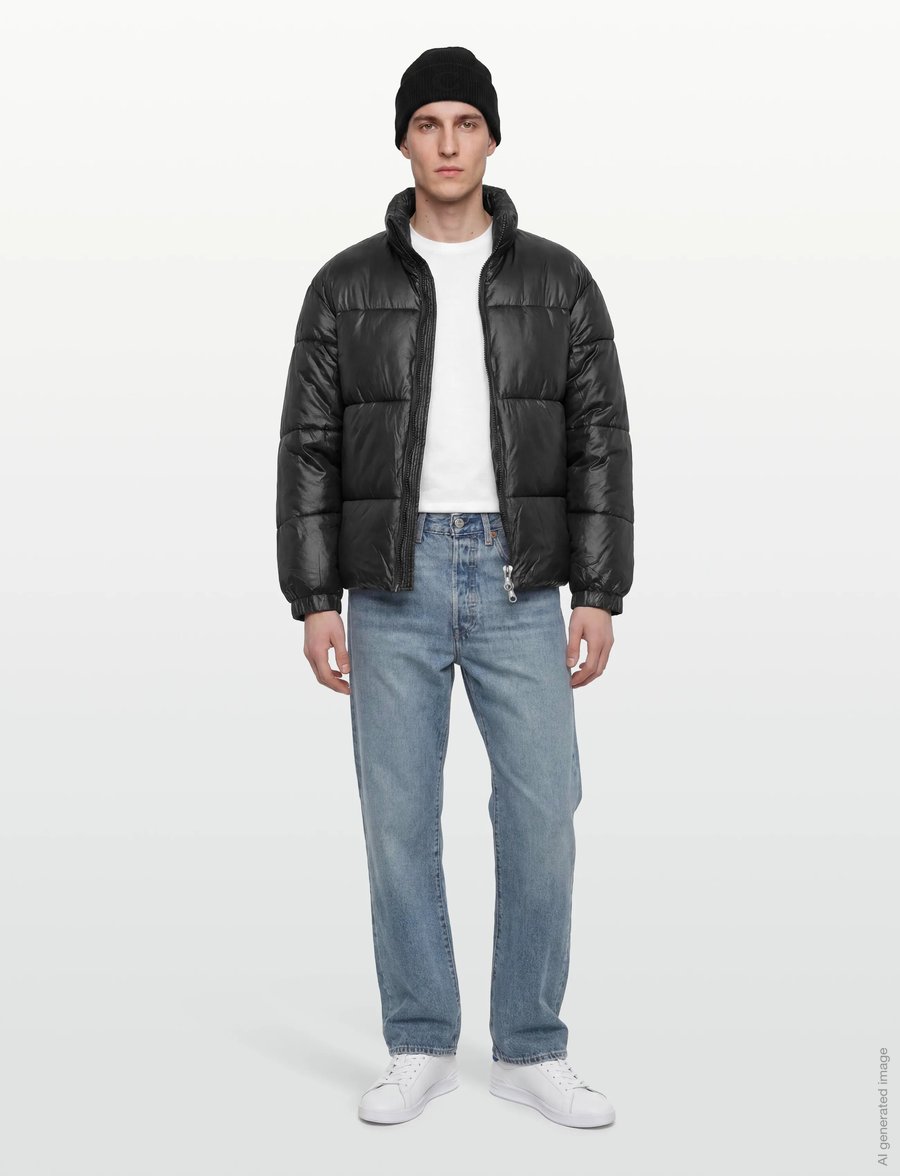 Jack & Jones - JCOCOVER PUFFER JACKET - daunenjacken - black - 0