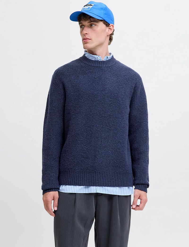 Jack & Jones - JORYORK OLLIE KNIT CREW NECK - Ümmarguse kaelusega kudumid - ocean cavern - 0