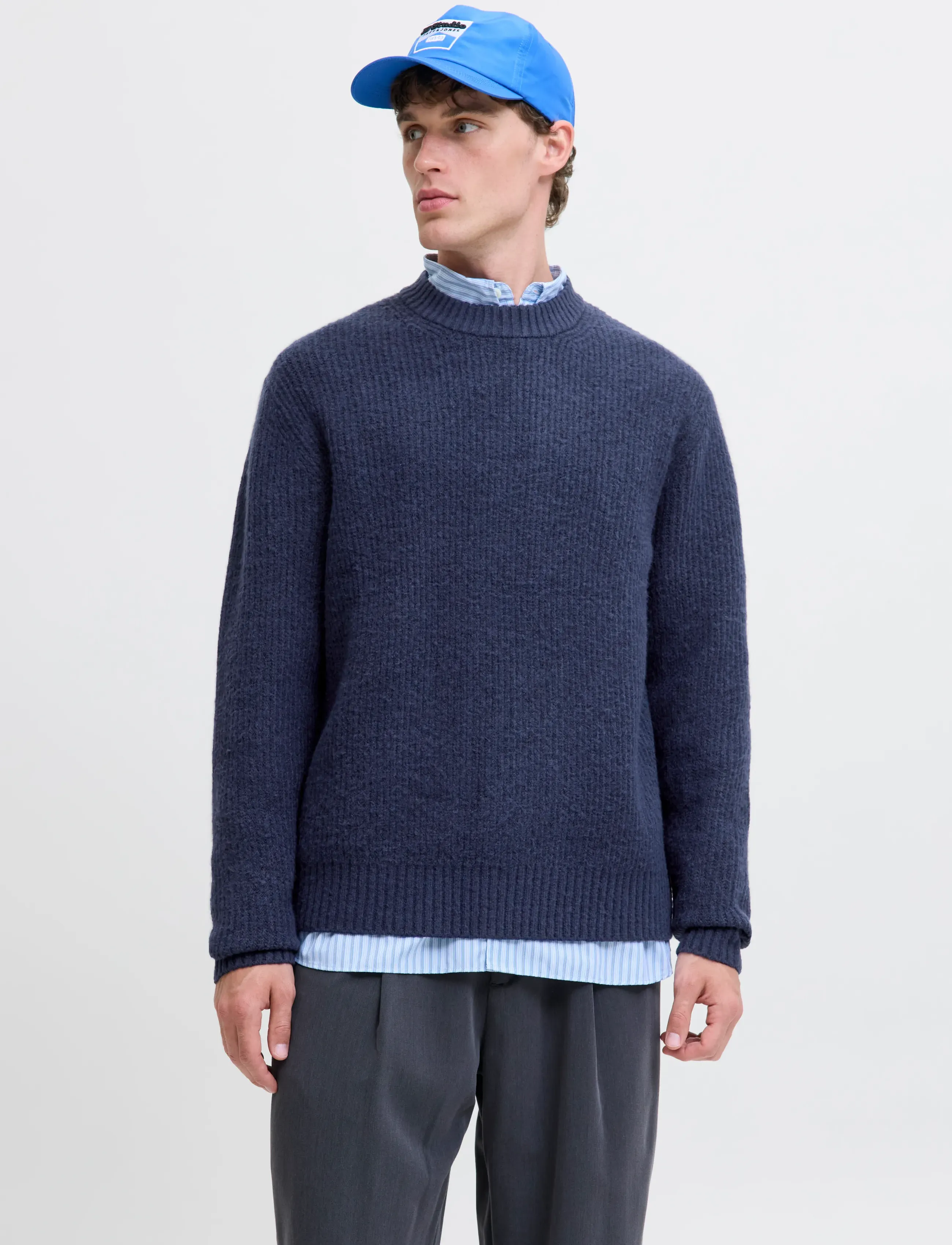 Jack & Jones JORYORK OLLIE KNIT CREW NECK - Kollektionen - OCEAN CAVERN / navy