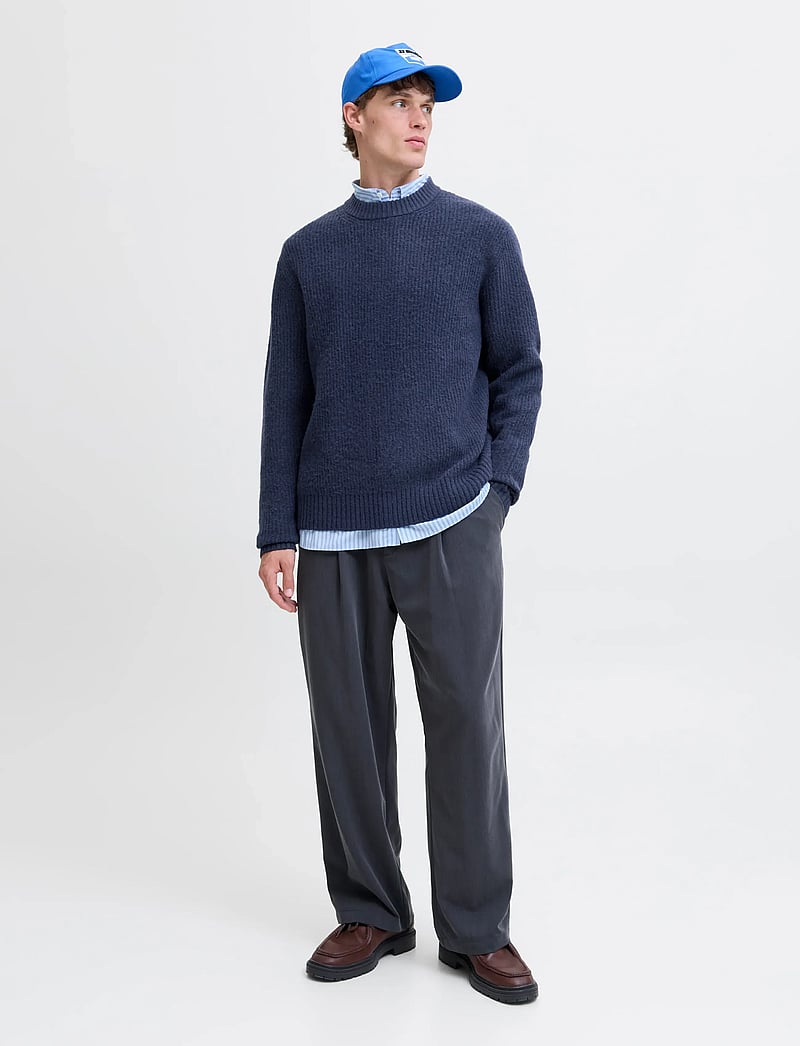 Jack & Jones - JORYORK OLLIE KNIT CREW NECK - Ümmarguse kaelusega kudumid - ocean cavern - 5