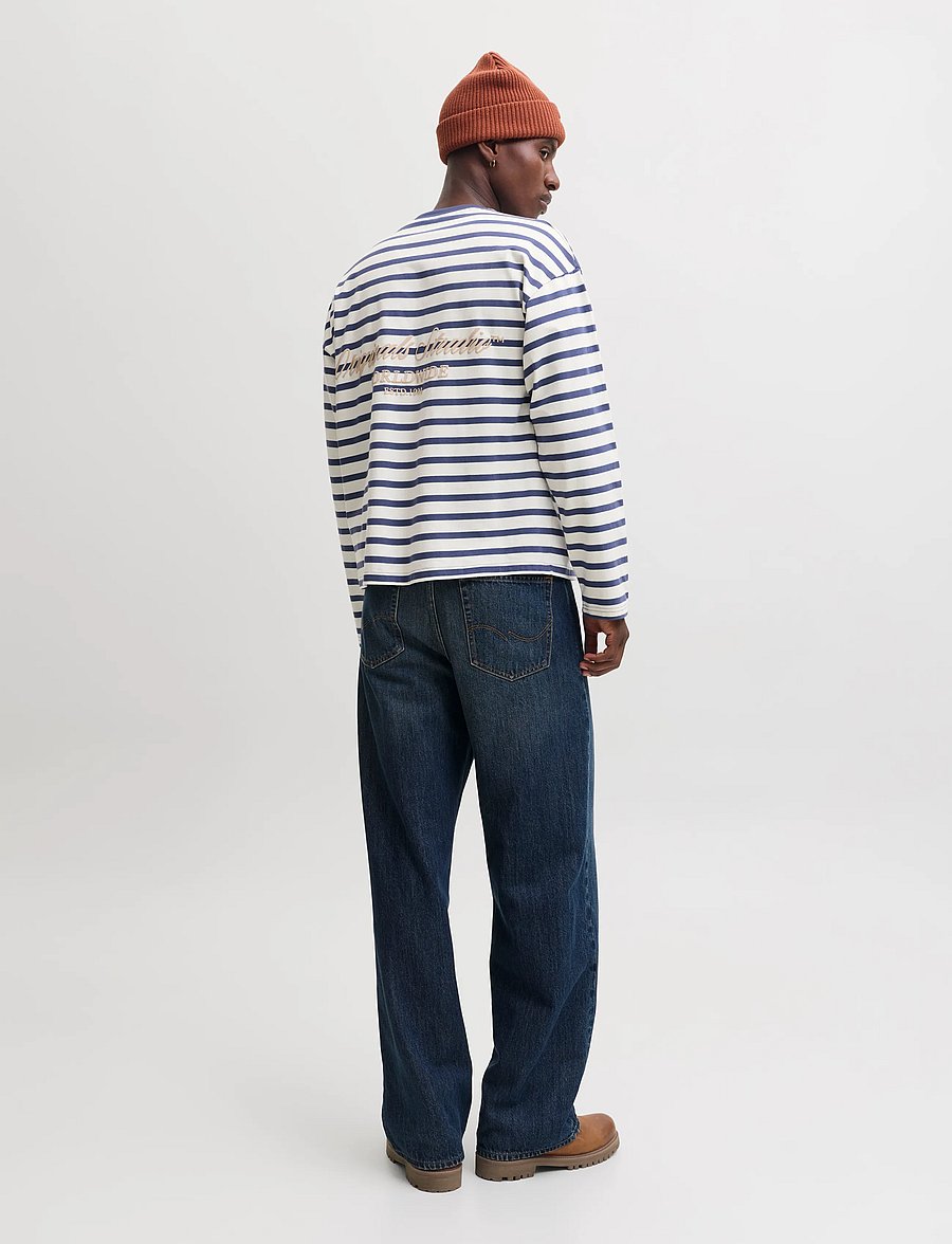 Jack & Jones - JORNORREBRO STRIPE TEE LS CREW NECK - langärmelige t-shirts - crown blue - 3