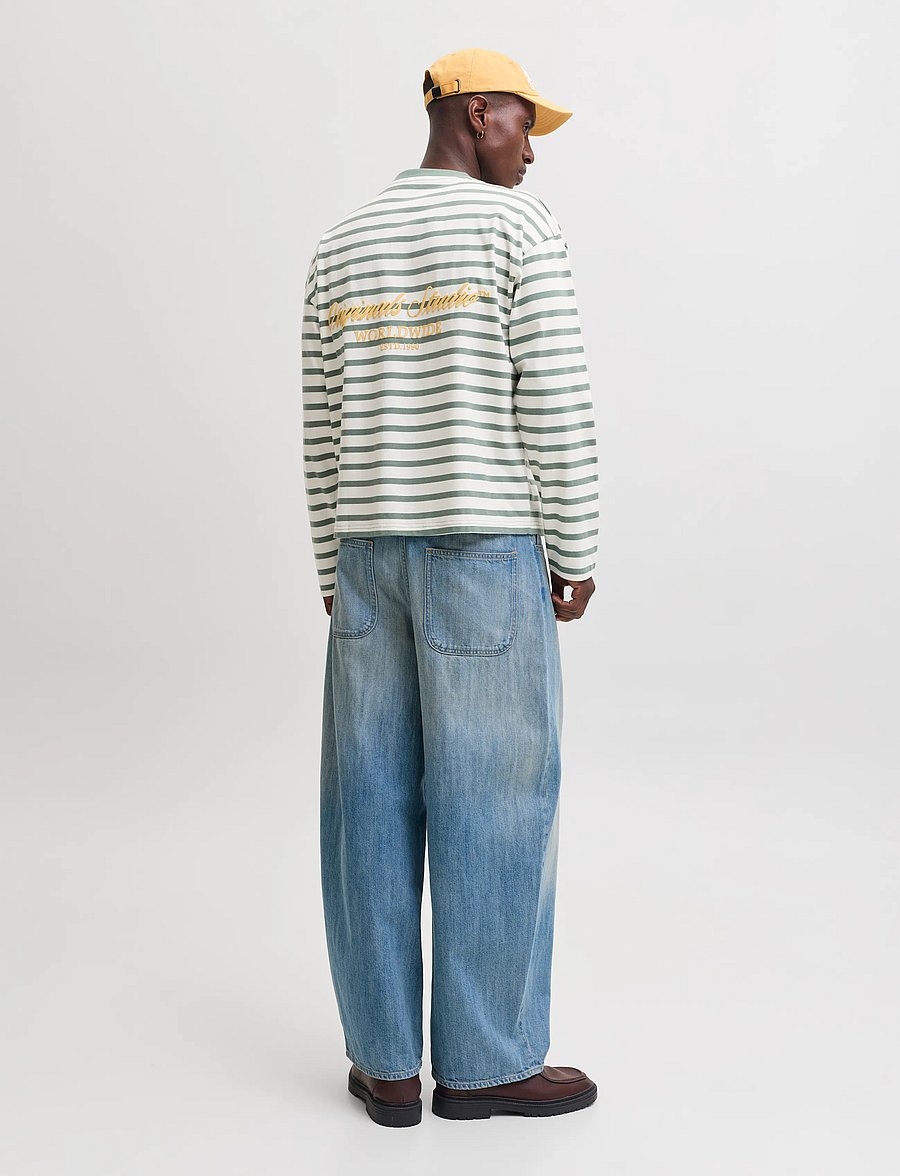 Jack & Jones - JORNORREBRO STRIPE TEE LS CREW NECK - langærmede t-shirts - laurel wreath - 3