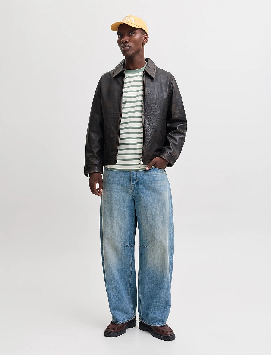 Jack & Jones - JORNORREBRO STRIPE TEE LS CREW NECK - langærmede t-shirts - laurel wreath - 4