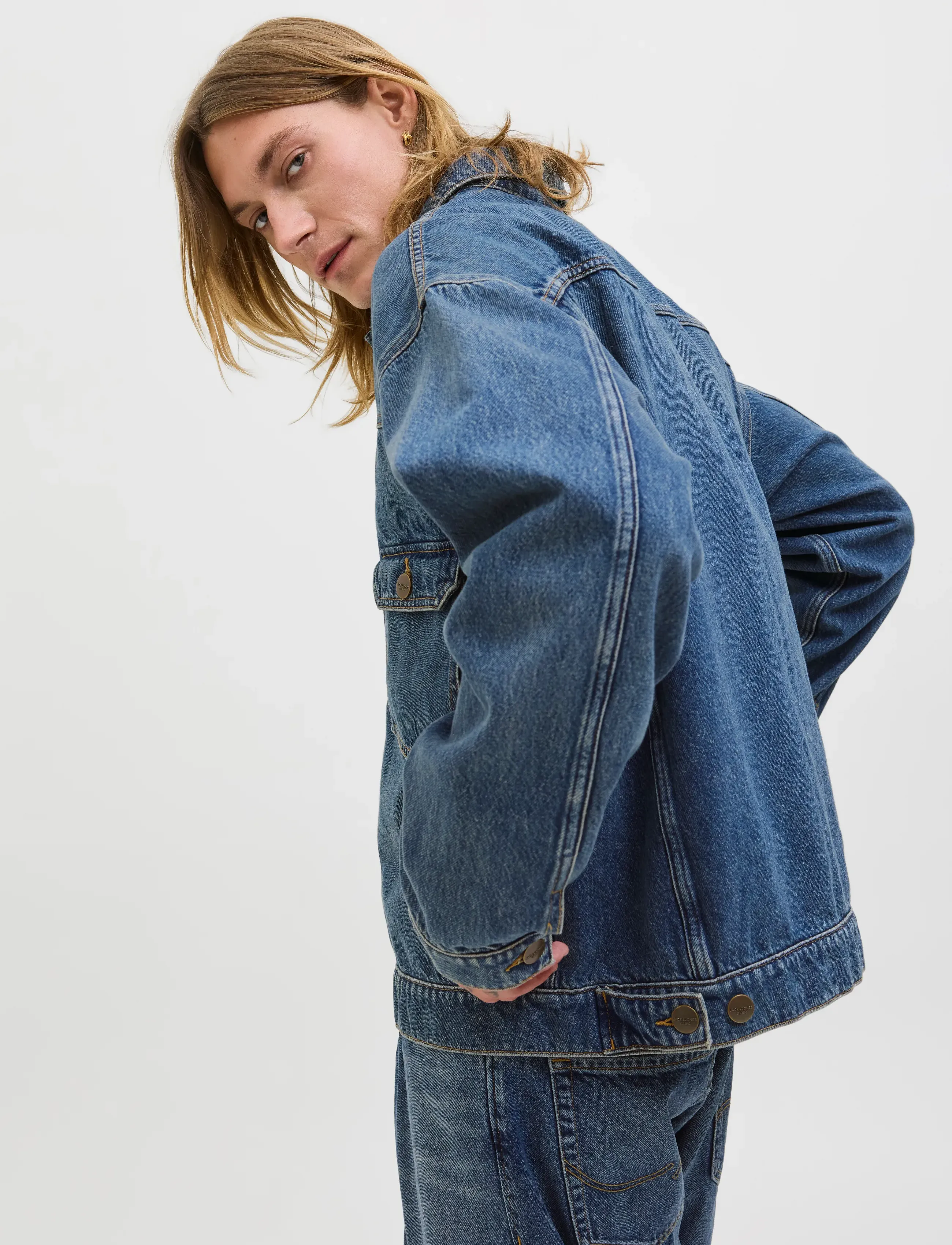 Jack & Jones - JJIMILES JACKET SQ 439 NOOS - unlined denim jackets - blue denim - 4