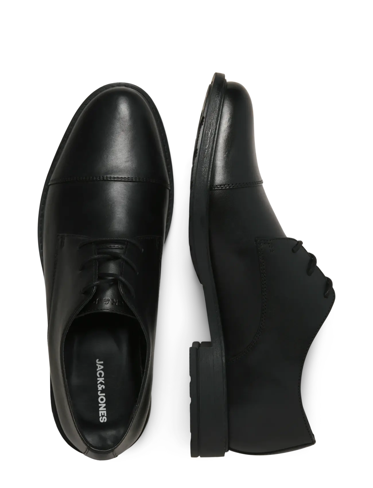 Jack & Jones - JFWOSLO LEATHER DRESS SHOE NOOS - lackskor - black - 5