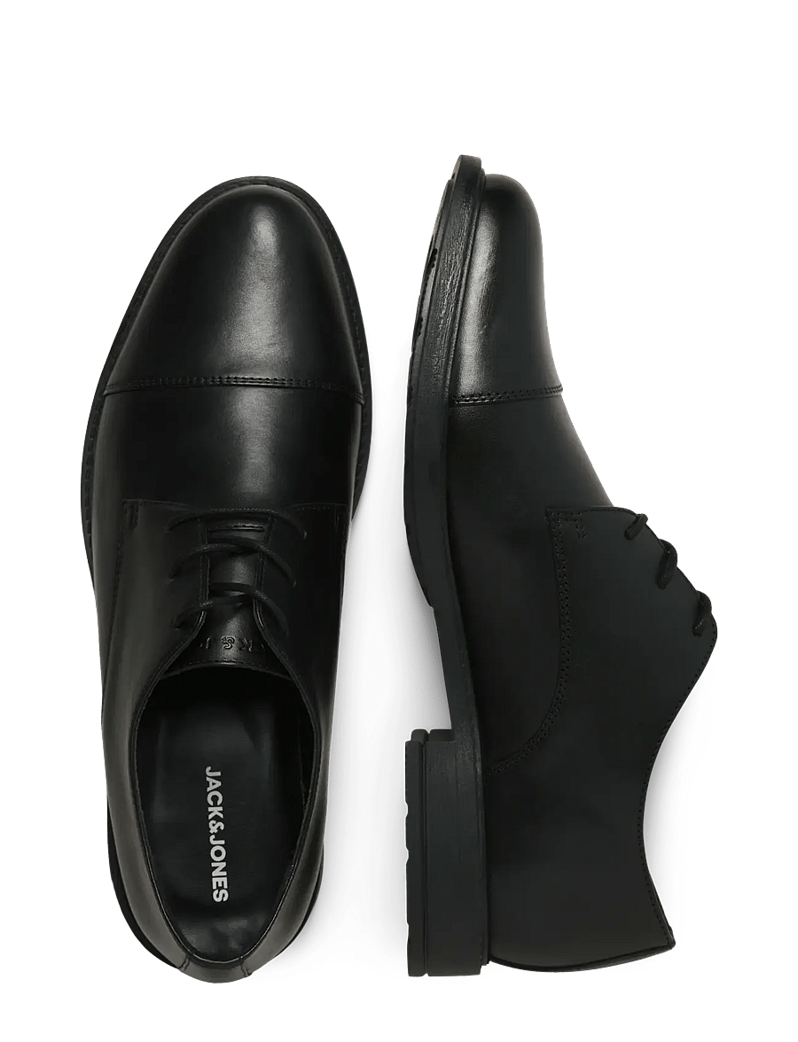 Jack & Jones - JFWOSLO LEATHER DRESS SHOE NOOS - lackskor - black - 5
