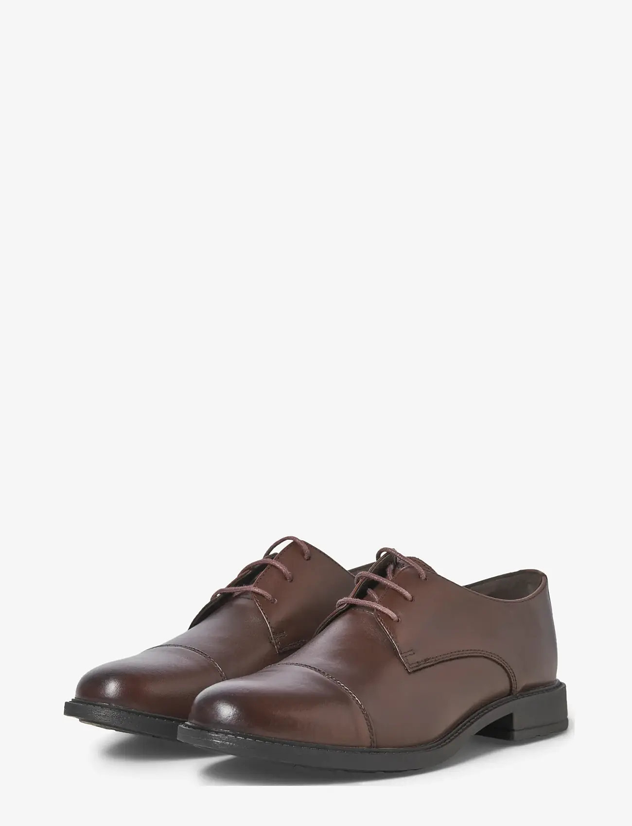 Jack & Jones - JFWOSLO LEATHER DRESS SHOE NOOS - lackskor - brown stone - 1