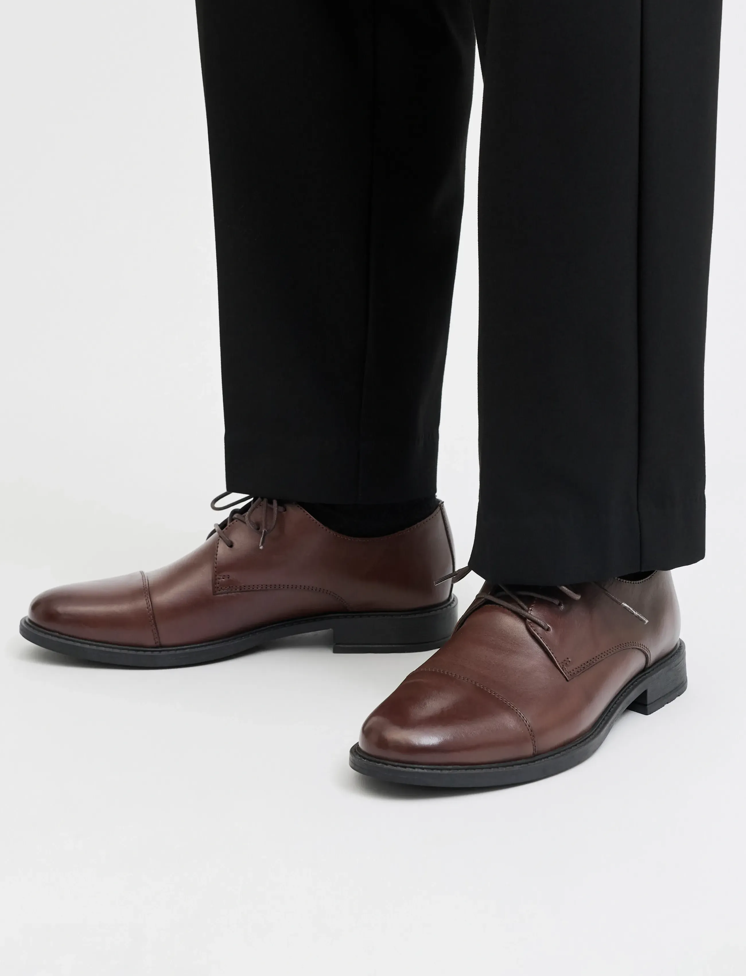 Jack & Jones JFWOSLO LEATHER DRESS SHOE NOOS - Inspiration - BROWN STONE / brown
