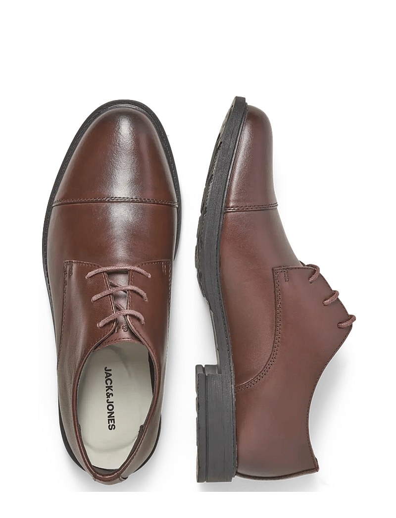 Jack & Jones - JFWOSLO LEATHER DRESS SHOE NOOS - lackskor - brown stone - 3