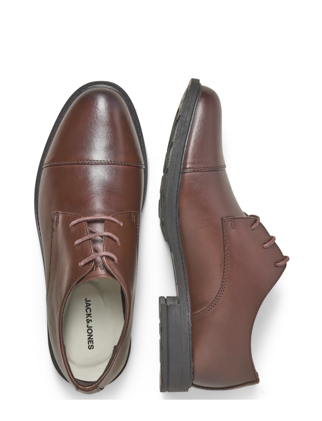Jack & Jones - JFWOSLO LEATHER DRESS SHOE NOOS - lakuotos odos batai - brown stone - 3