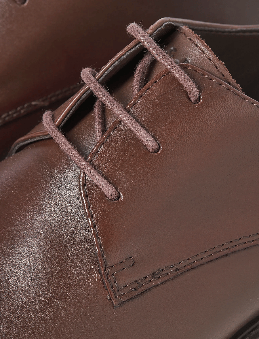 Jack & Jones - JFWOSLO LEATHER DRESS SHOE NOOS - lakuotos odos batai - brown stone - 4