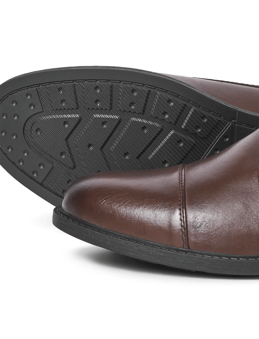 Jack & Jones - JFWOSLO LEATHER DRESS SHOE NOOS - lakuotos odos batai - brown stone - 5