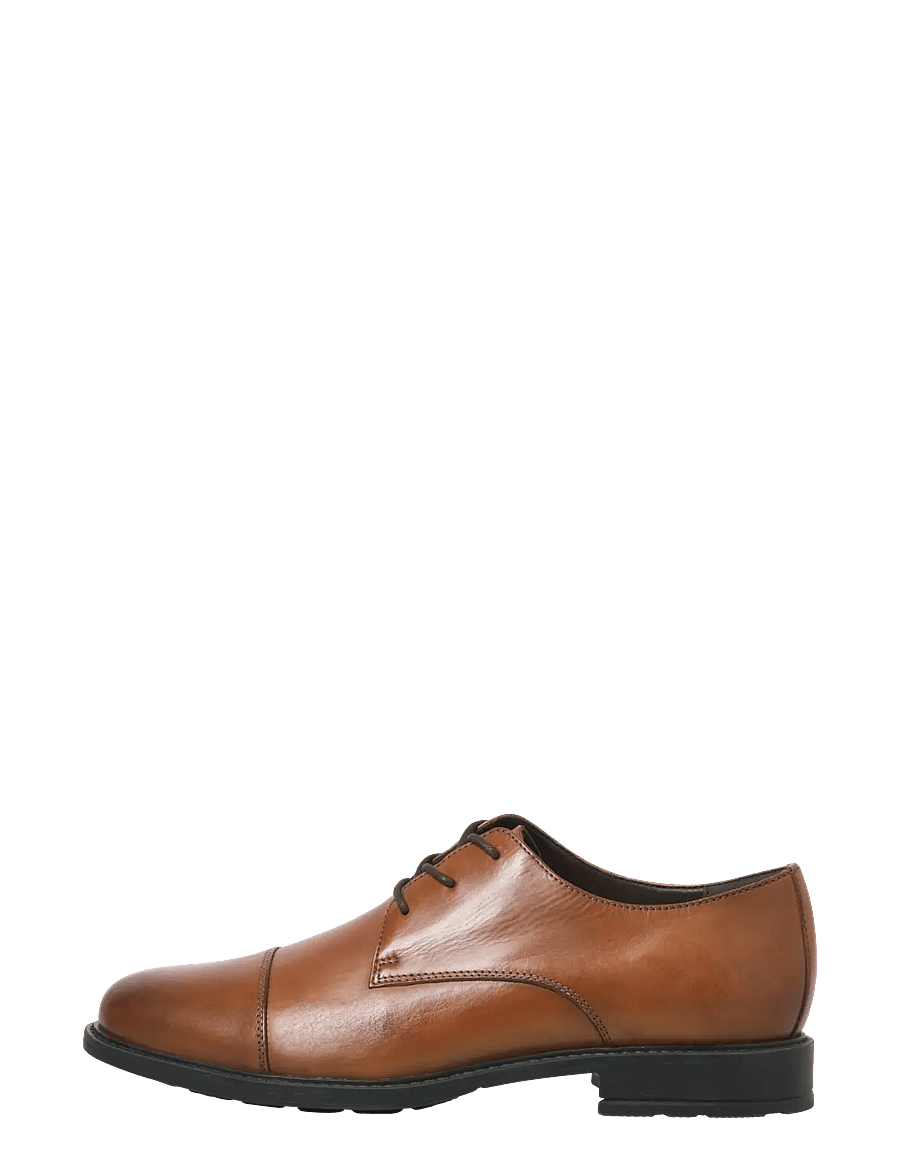 Jack & Jones - JFWOSLO LEATHER DRESS SHOE NOOS - lackschuhe - cognac - 1