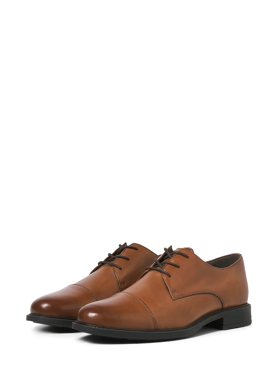 Jack & Jones - JFWOSLO LEATHER DRESS SHOE NOOS - lakknahast kingad - cognac - 4