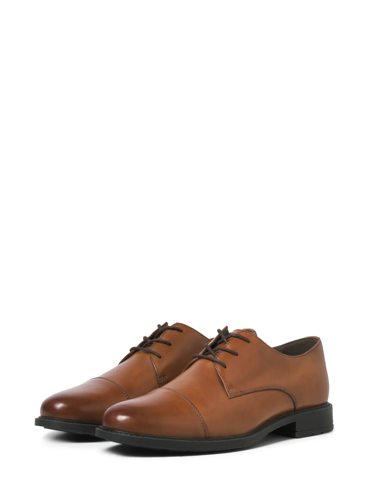 Jack & Jones - JFWOSLO LEATHER DRESS SHOE NOOS - lackschuhe - cognac - 4