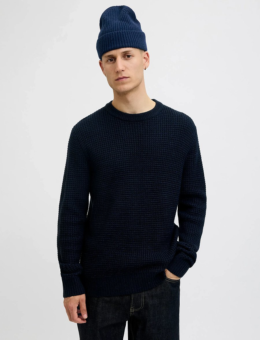 Jack & Jones - JACCOPENHAGEN WOOL BEANIE NOOS - kollektioner - dark navy - 0