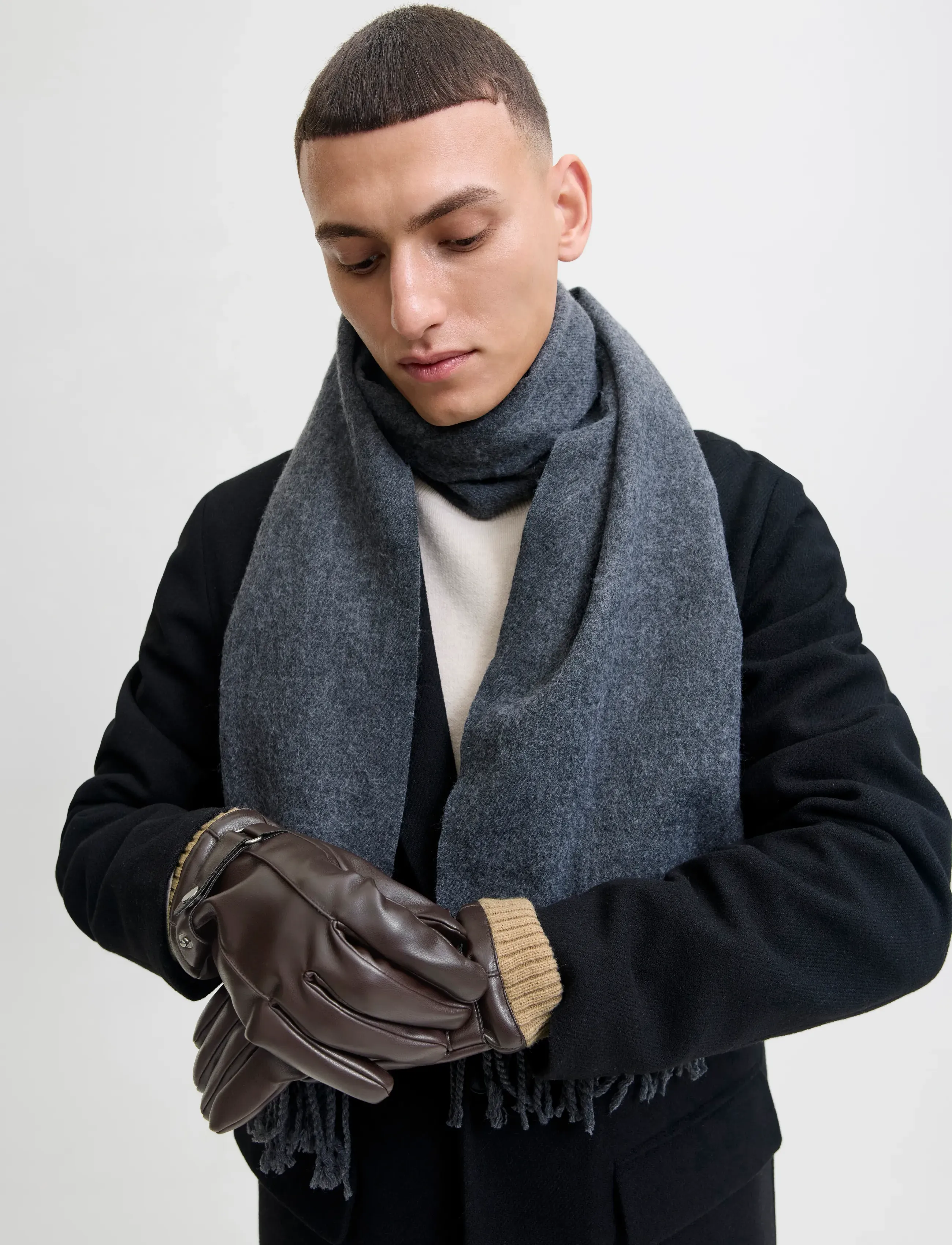 Jack & Jones Jacalaska Gloves, One Size, Brown, Handsker > Fingerhandsker, Herre
