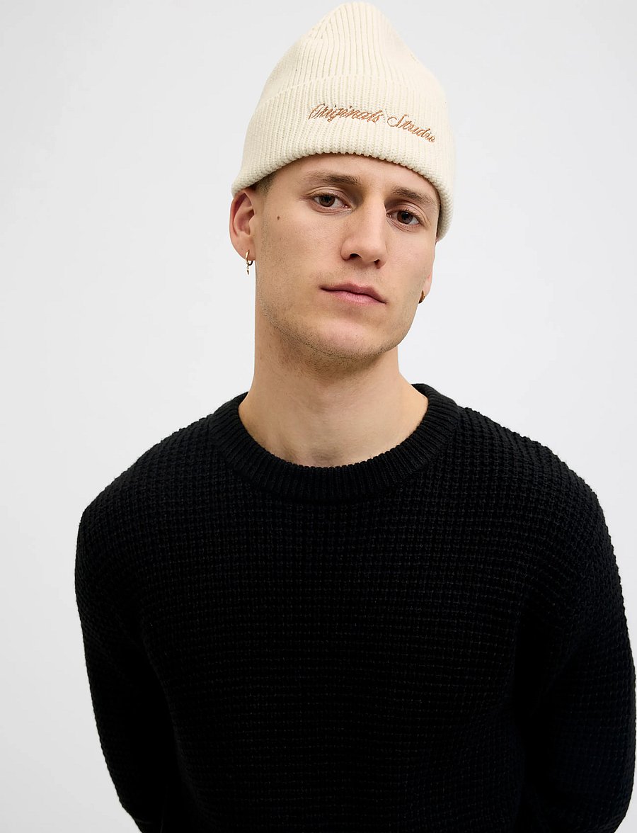 Jack & Jones - JACNORREBRO REGULAR BEANIE NOOS - kollektionen - antique white - 0