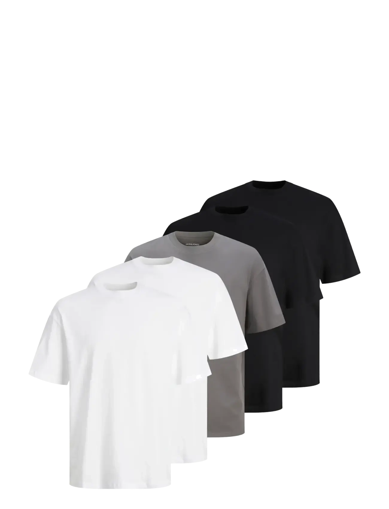 Jjhugo Loose Tee Ss Cn 5Pk Mp Noos