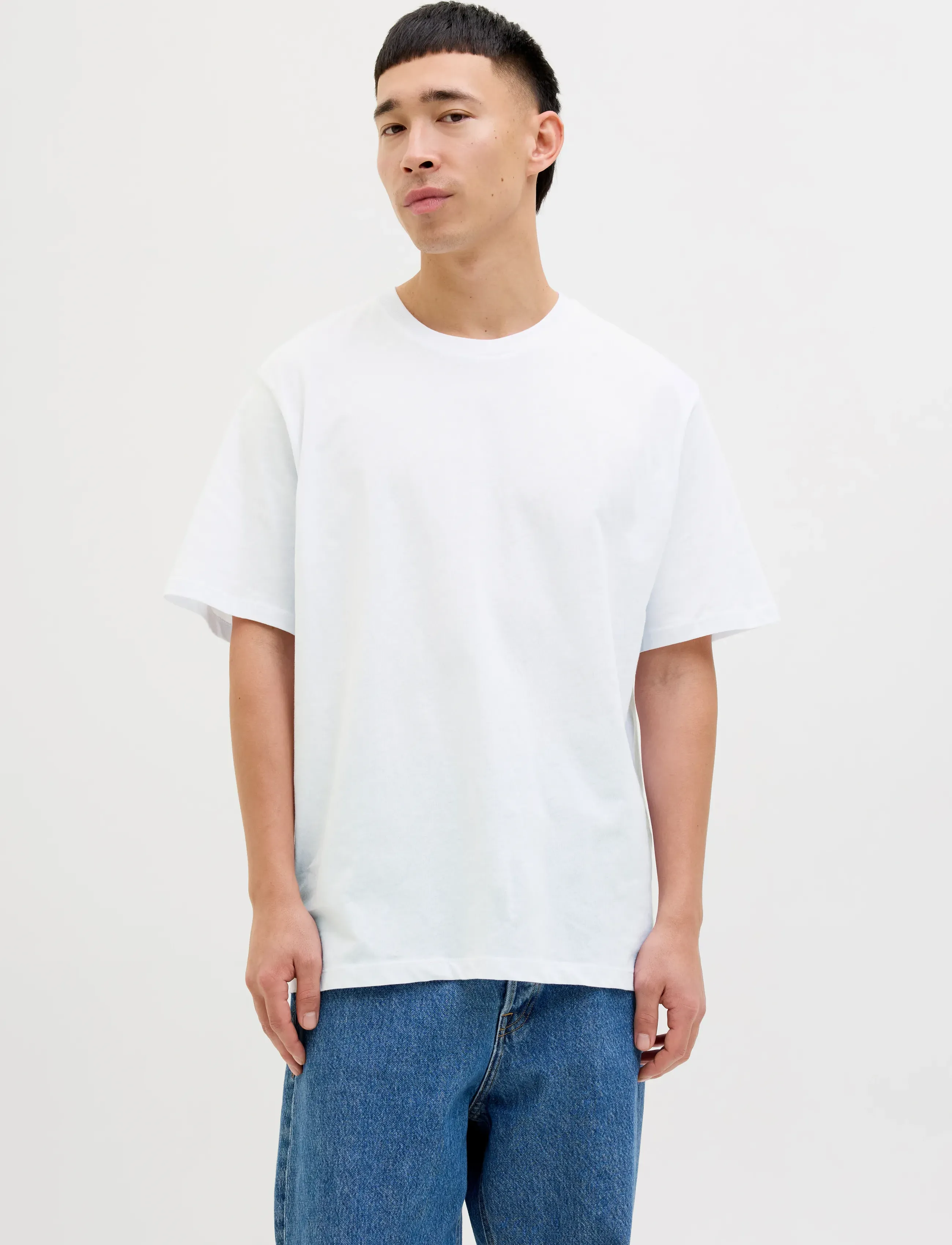 Jack & Jones JJHUGO LOOSE TEE SS CN 5PK MP NOOS - Looks for less - WHITE / white