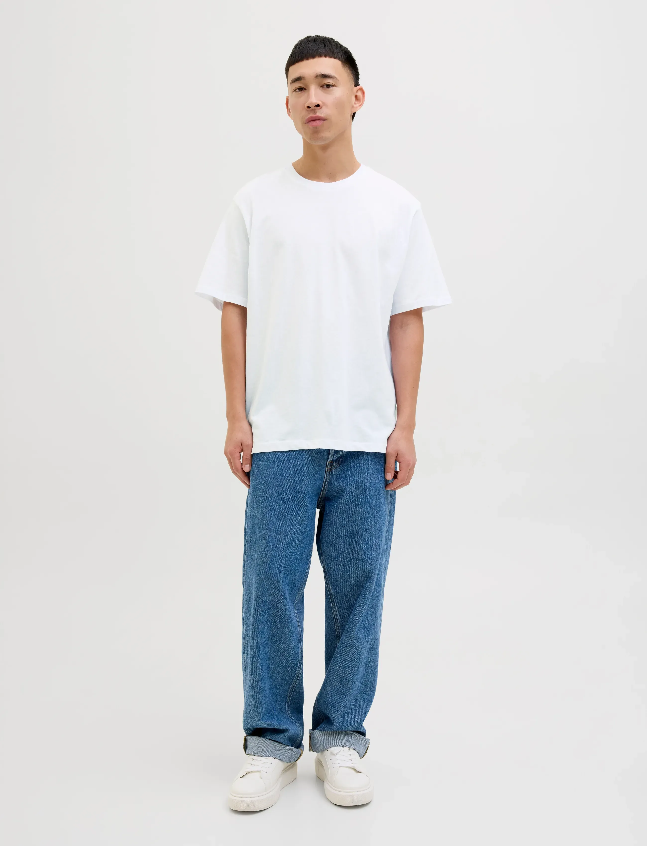 Jack & Jones - JJHUGO LOOSE TEE SS CN 5PK MP NOOS - stutterma bolir - white - 4
