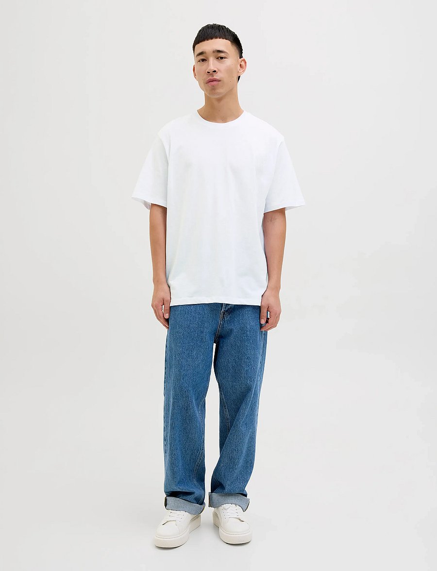 Jack & Jones - JJHUGO LOOSE TEE SS CN 5PK MP NOOS - lyhythihaiset - white - 4