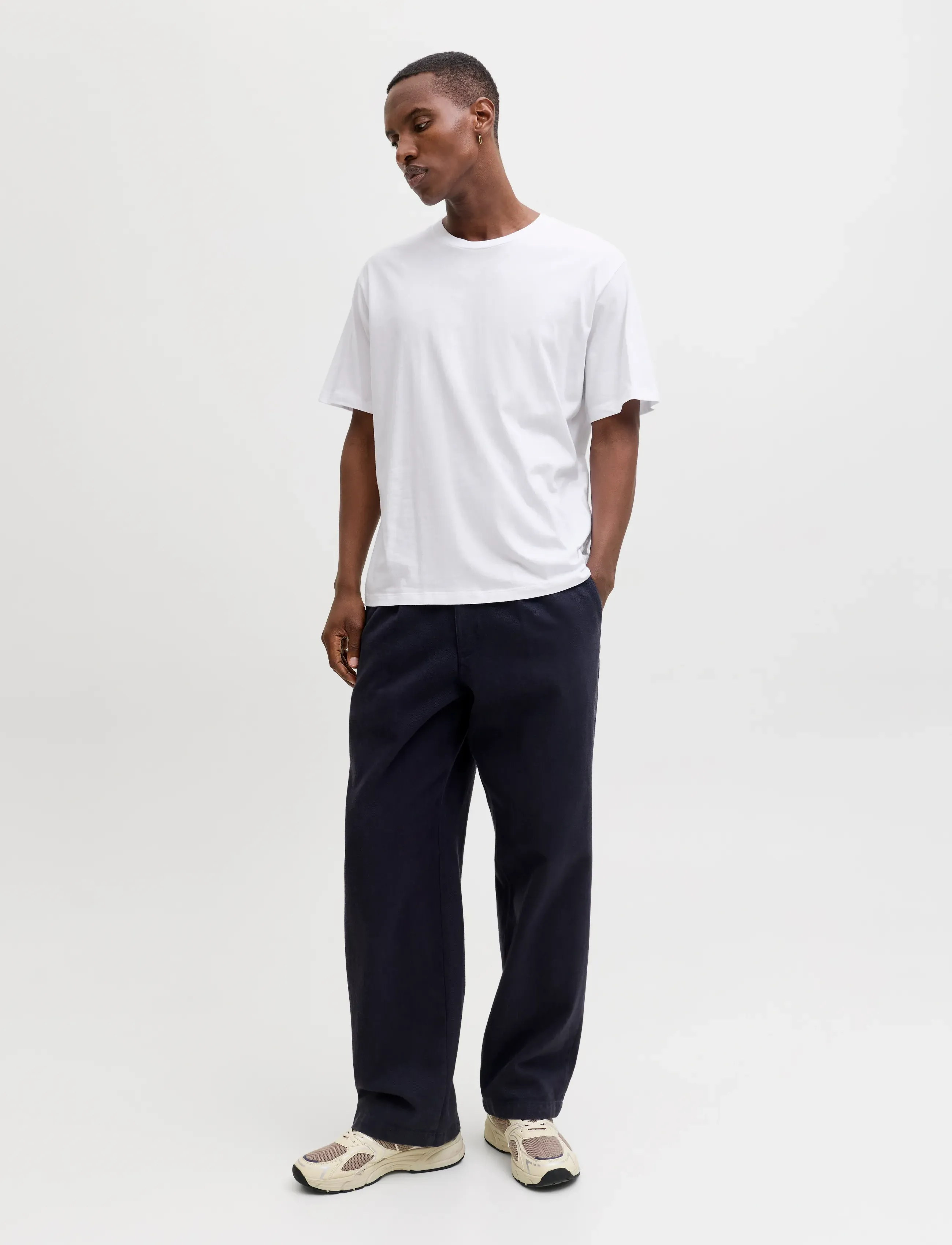 Jack & Jones - JJHUGO LOOSE TEE SS CN 3PK MP NOOS - kortærmede t-shirts - moonbeam - 1