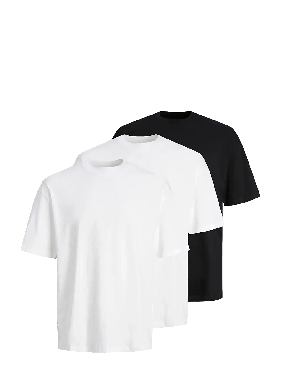 Jack & Jones - JJHUGO LOOSE TEE SS CN 3PK MP NOOS - lühikeste varrukatega t-särgid - white - 1