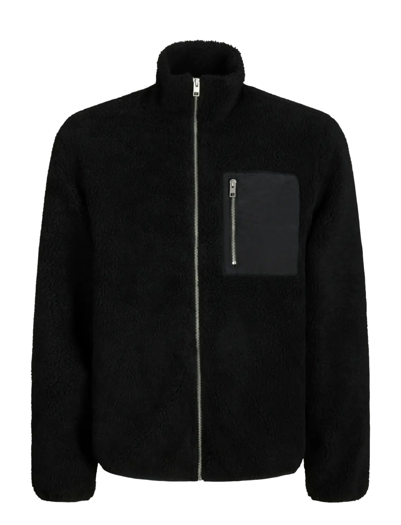 Jack & Jones JJBRADLEY TEDDY JACKET - Sweatshirts & huvtröjor - BLACK / black