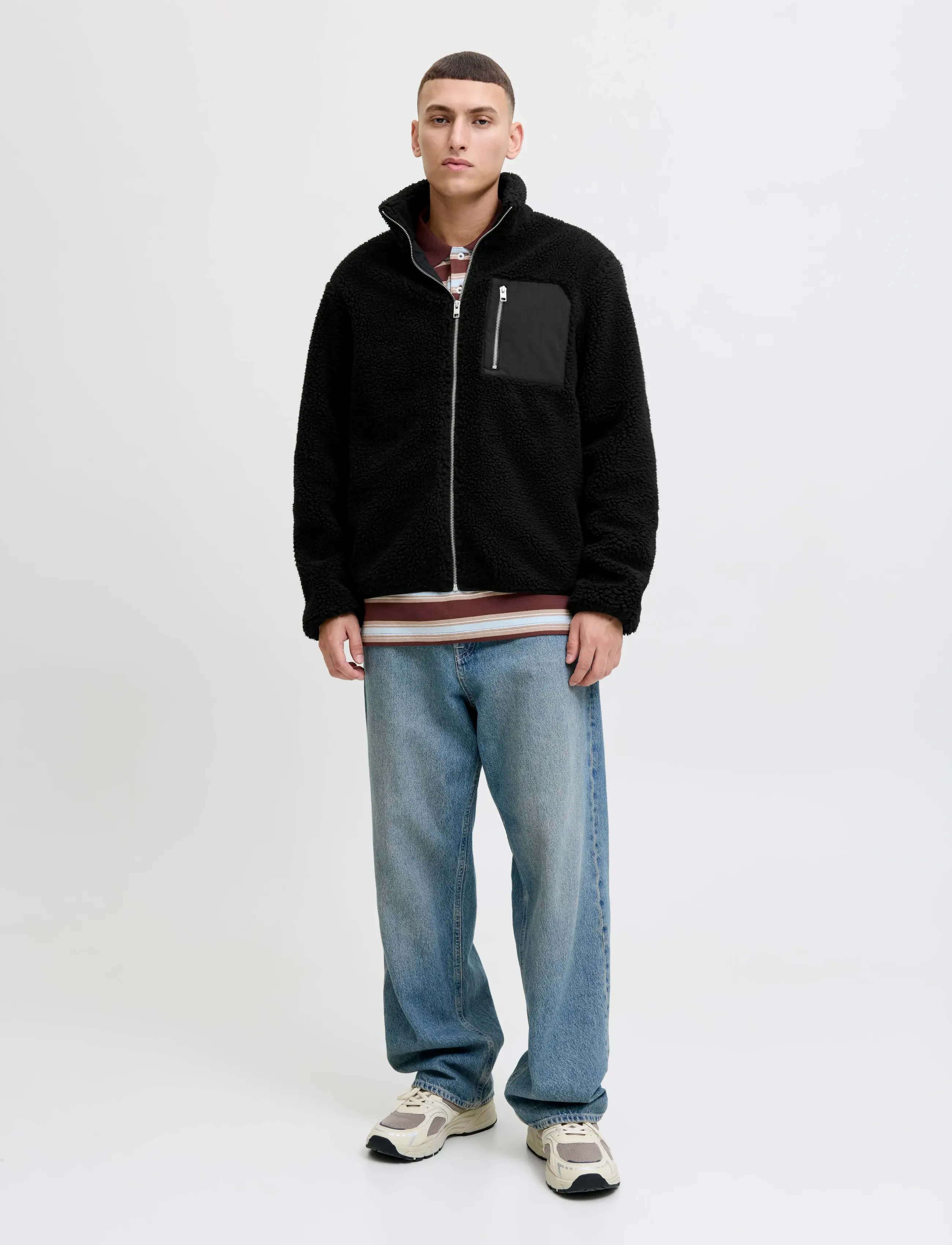 Jack & Jones - JJBRADLEY TEDDY JACKET - sweatshirts & hoodies - black - 5