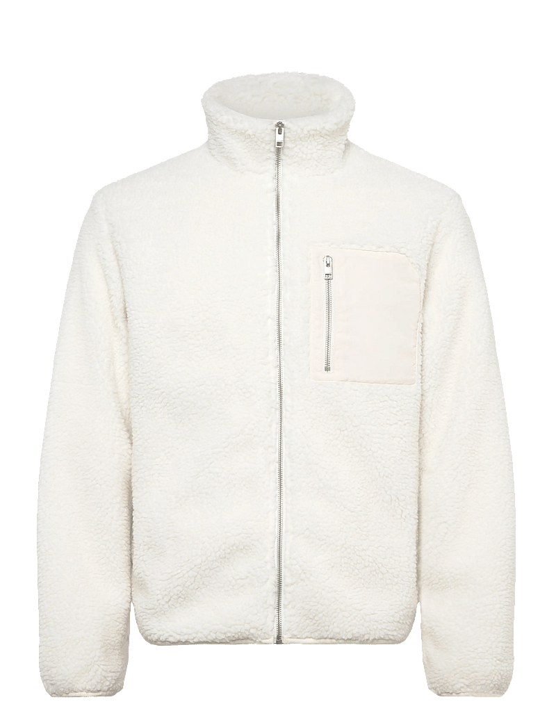 Jack & Jones - JJBRADLEY TEDDY JACKET - fleece-pullover - cloud dancer - 1
