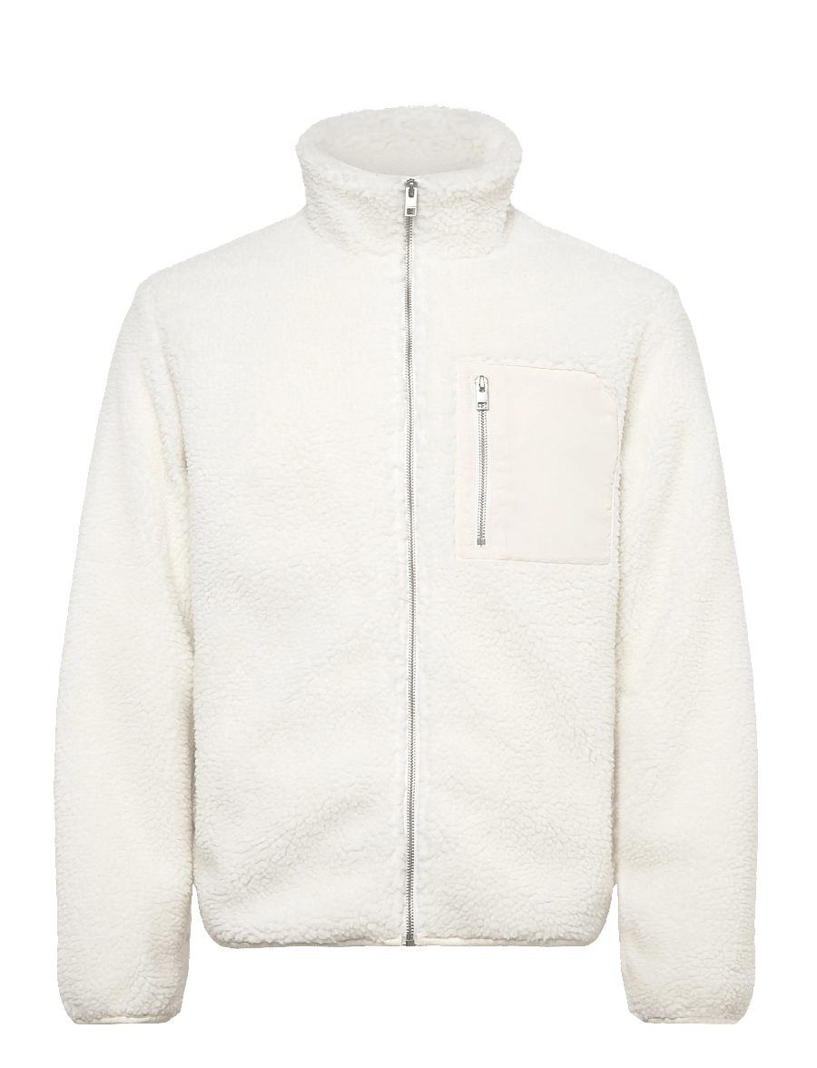Jack & Jones - JJBRADLEY TEDDY JACKET - plīša džemperi - cloud dancer - 1