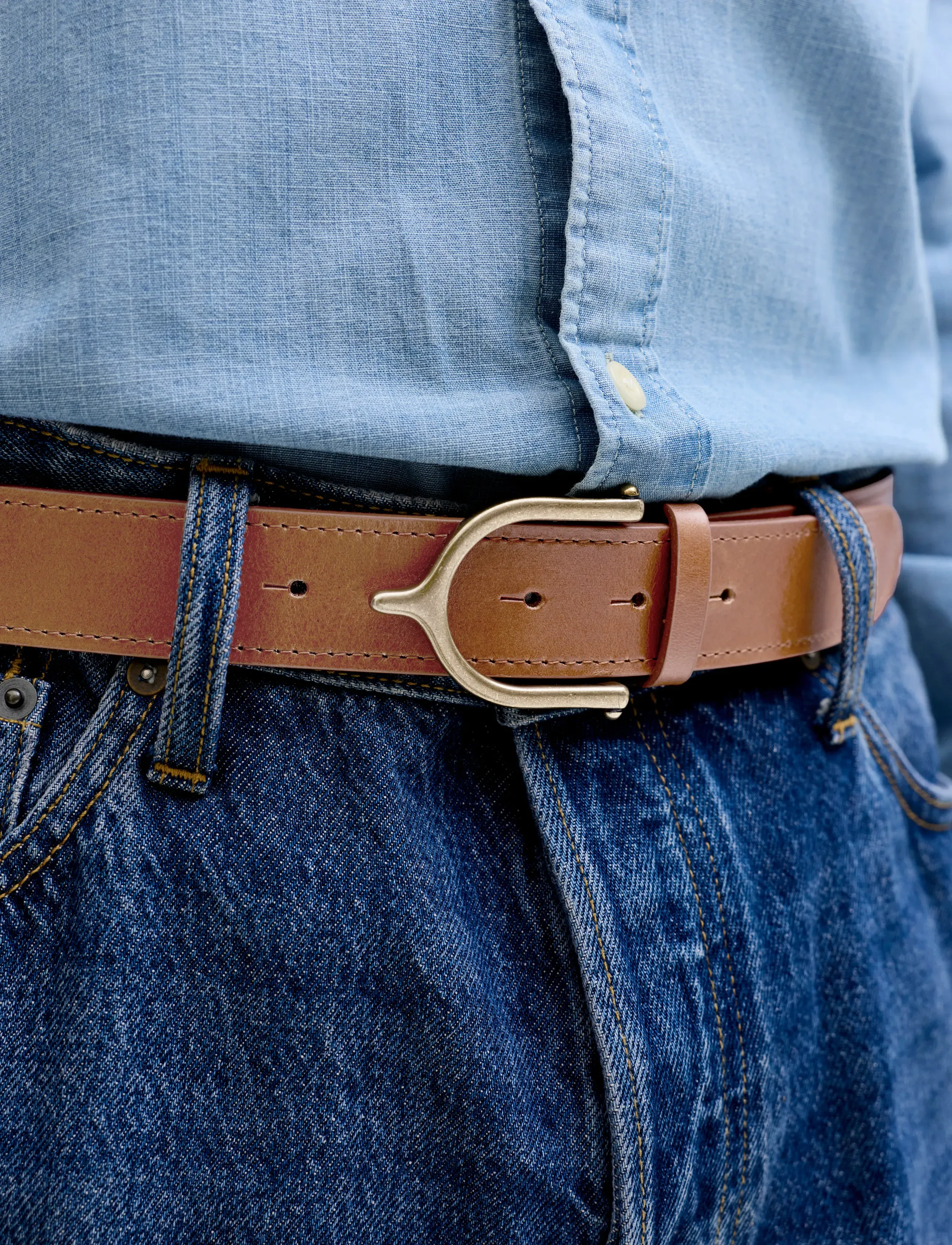 Jack & Jones - JACENZO LEATHER BELT - klassisch gürtel - cognac - 3