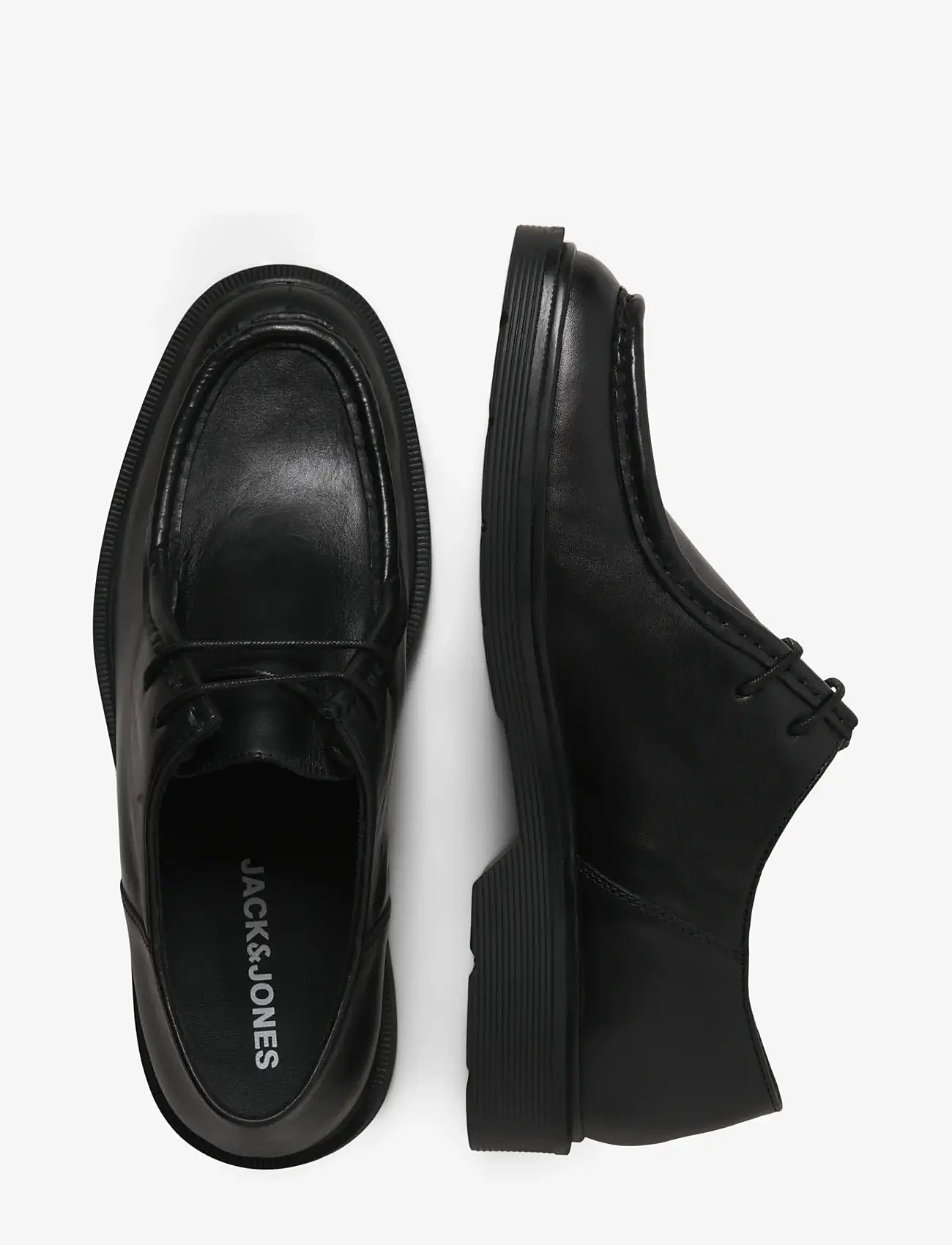 Jack & Jones - JFWAUSTIN LEATHER MOC LN - moc-toe boots - black - 4