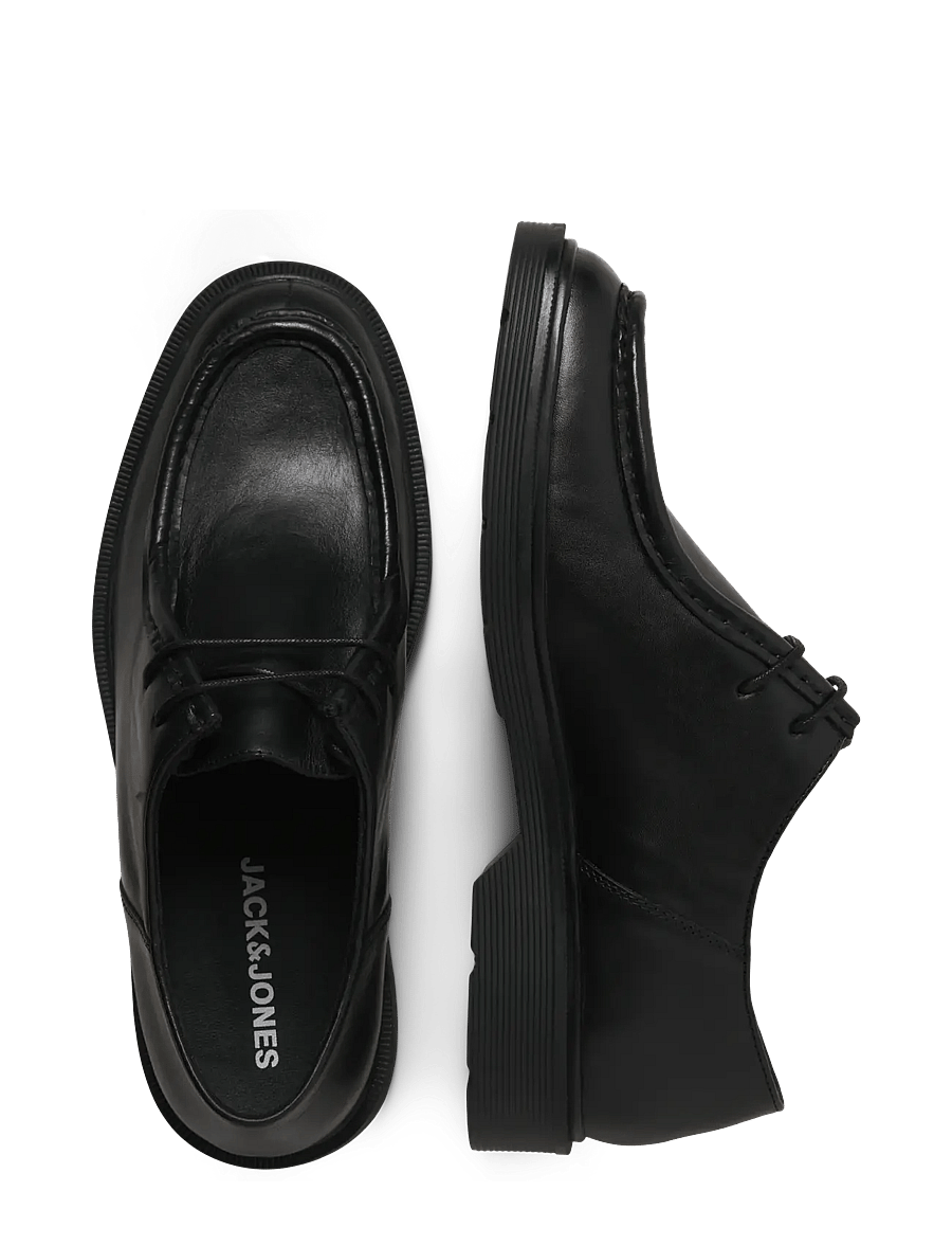 Jack & Jones - JFWAUSTIN LEATHER MOC LN - moc-toes - black - 4