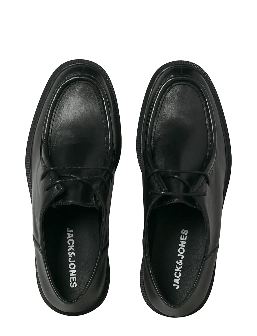 Jack & Jones - JFWAUSTIN LEATHER MOC LN - moc-toes - black - 5