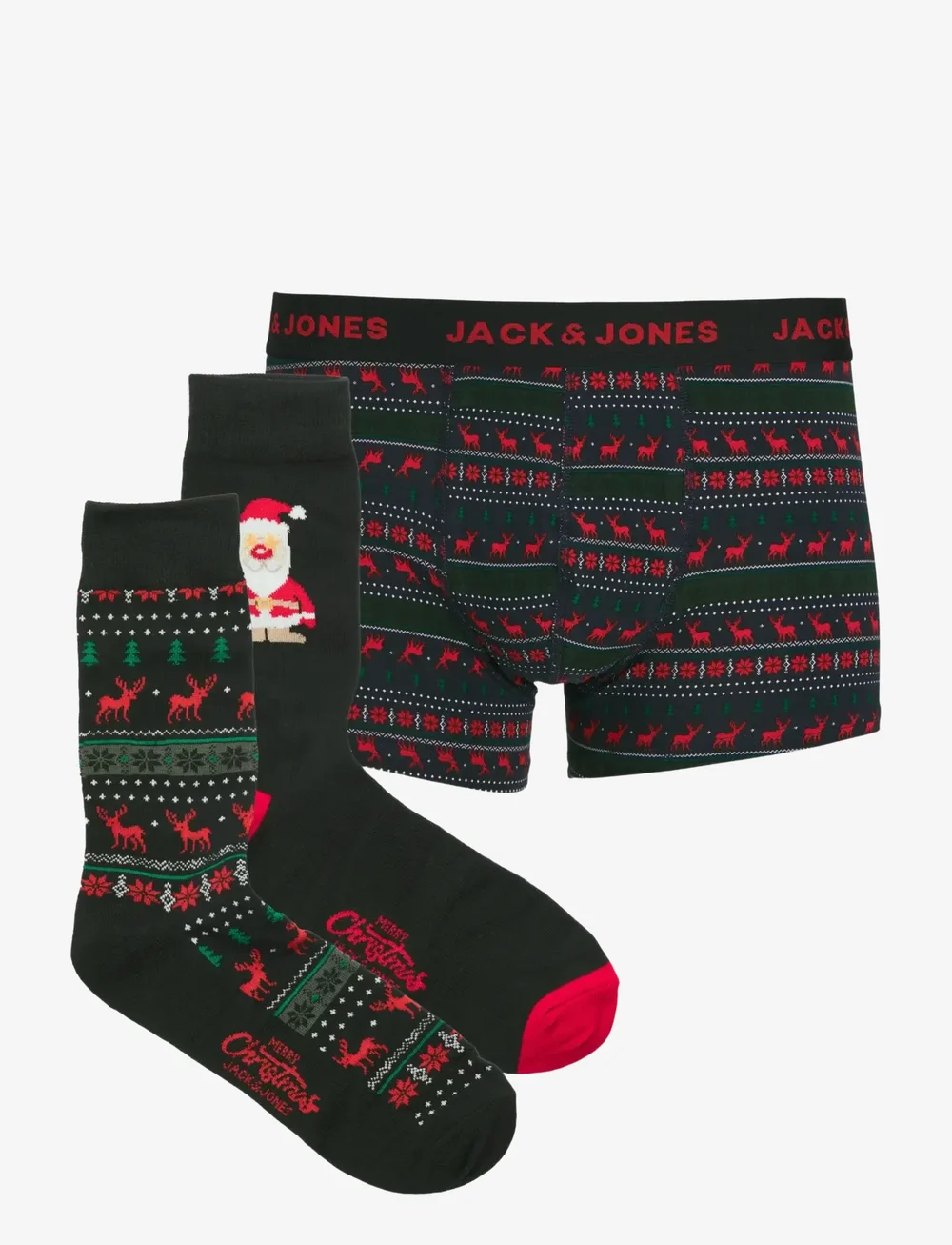 Jack & Jones - JACXMAS REINDEER GIFTBOX - crew-socken - black - 0