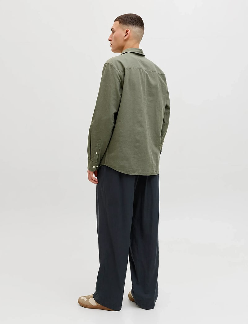 Jack & Jones - JPSTBILL DIEGO SUMMER PANTS STYD SS25 - jakkesætbukser i hør - black - 3