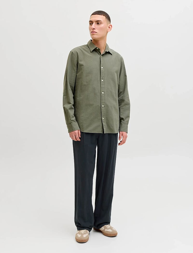 Jack & Jones - JPSTBILL DIEGO SUMMER PANTS STYD SS25 - jakkesætbukser i hør - black - 4