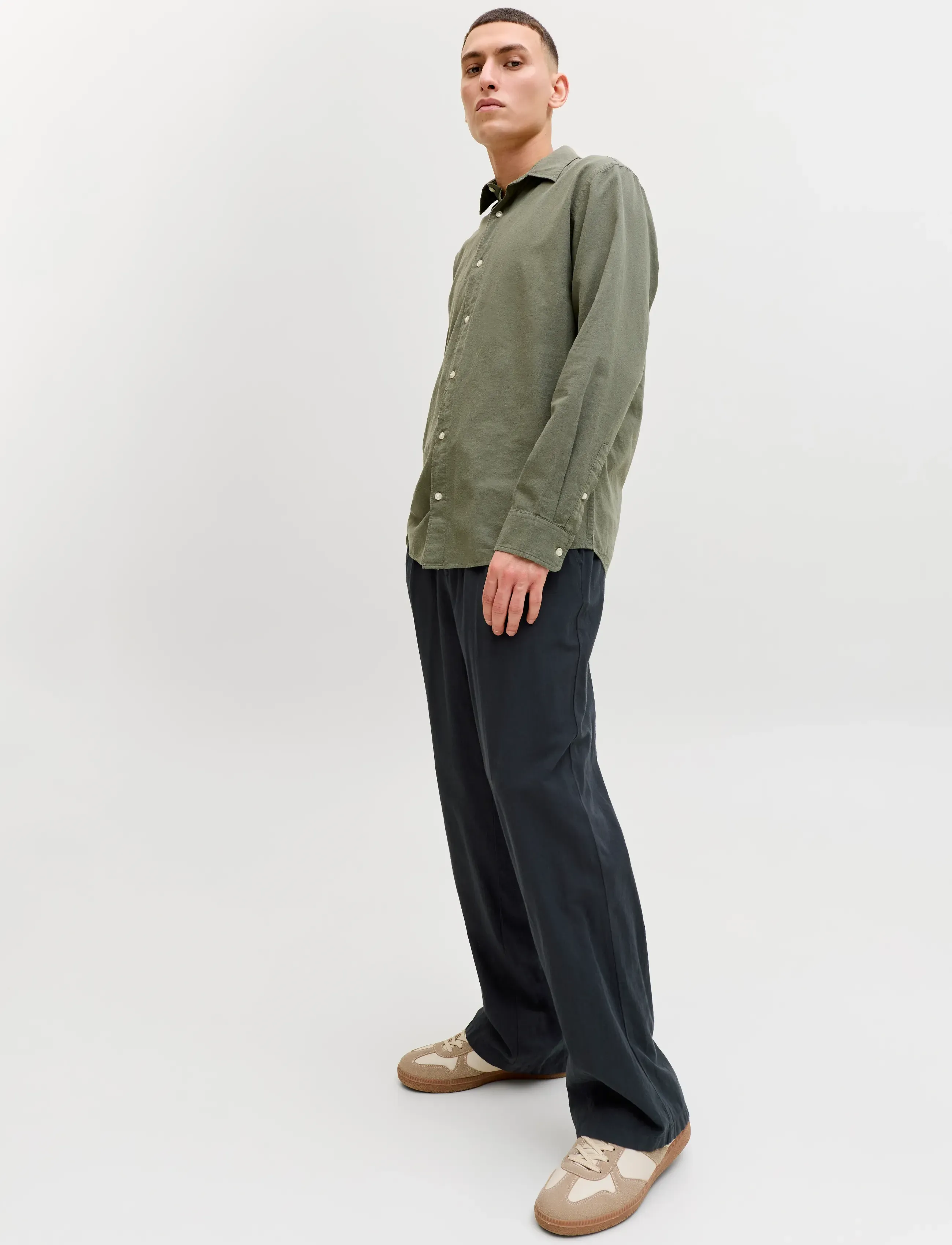 Jack & Jones - JPSTBILL DIEGO SUMMER PANTS STYD SS25 - linased ülikonnapüksid - black - 5