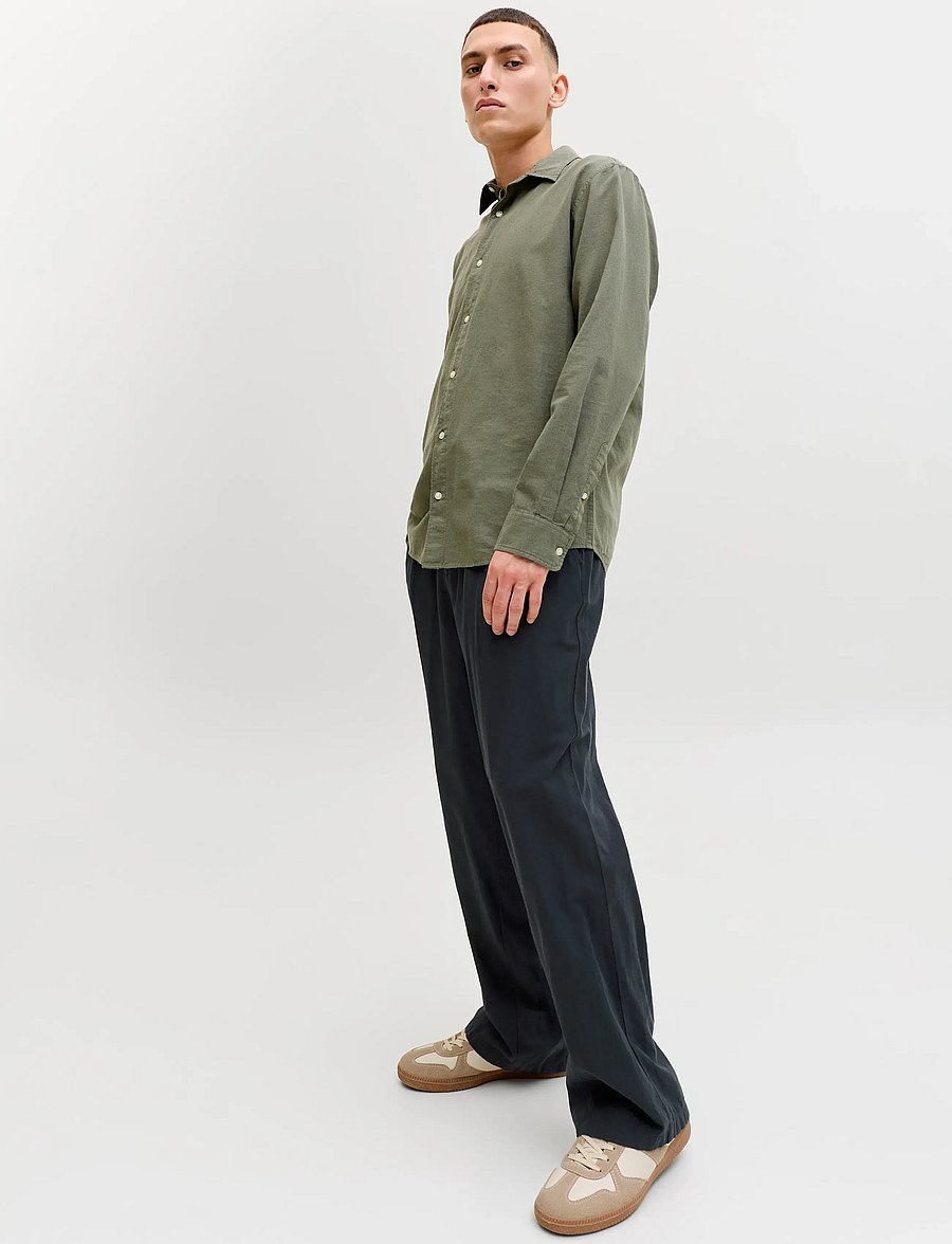 Jack & Jones - JPSTBILL DIEGO SUMMER PANTS STYD SS25 - linased ülikonnapüksid - black - 5