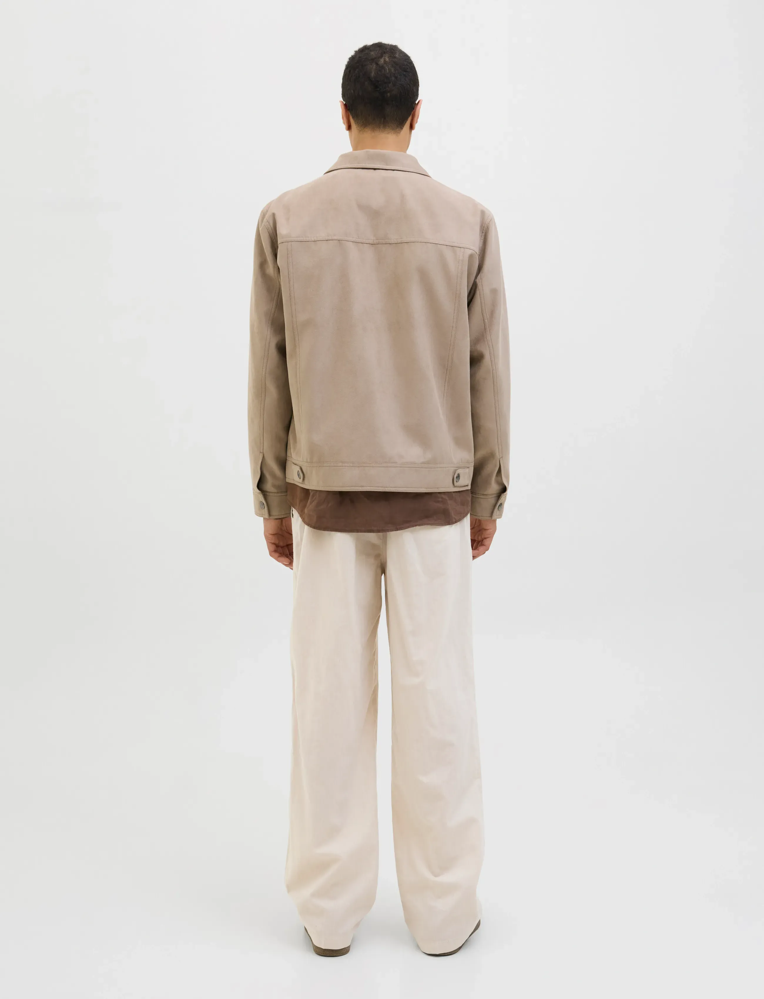 Jack & Jones - JPSTBILL DIEGO SUMMER PANTS STYD SS25 - jakkesætbukser i hør - feather gray - 3