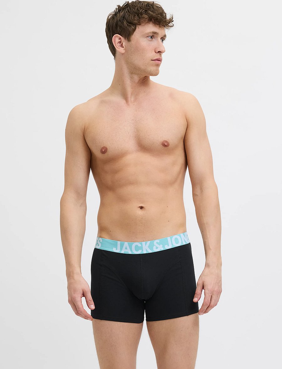 Jack & Jones - JACCONOR SOLID TRUNKS 3 PACK NOOS - boxerkalsonger - black - 5