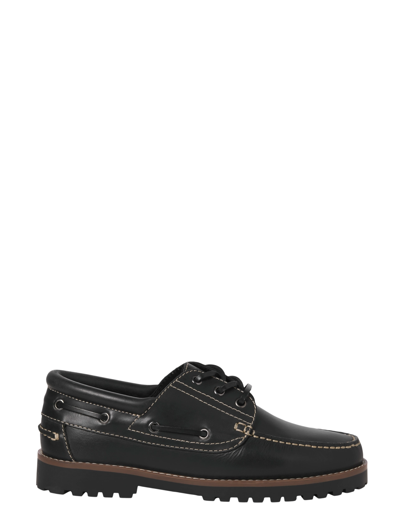 Jack & Jones - JFWBROOKLYN LEATHER BOAT SHOE LN - kollektioner - black - 2