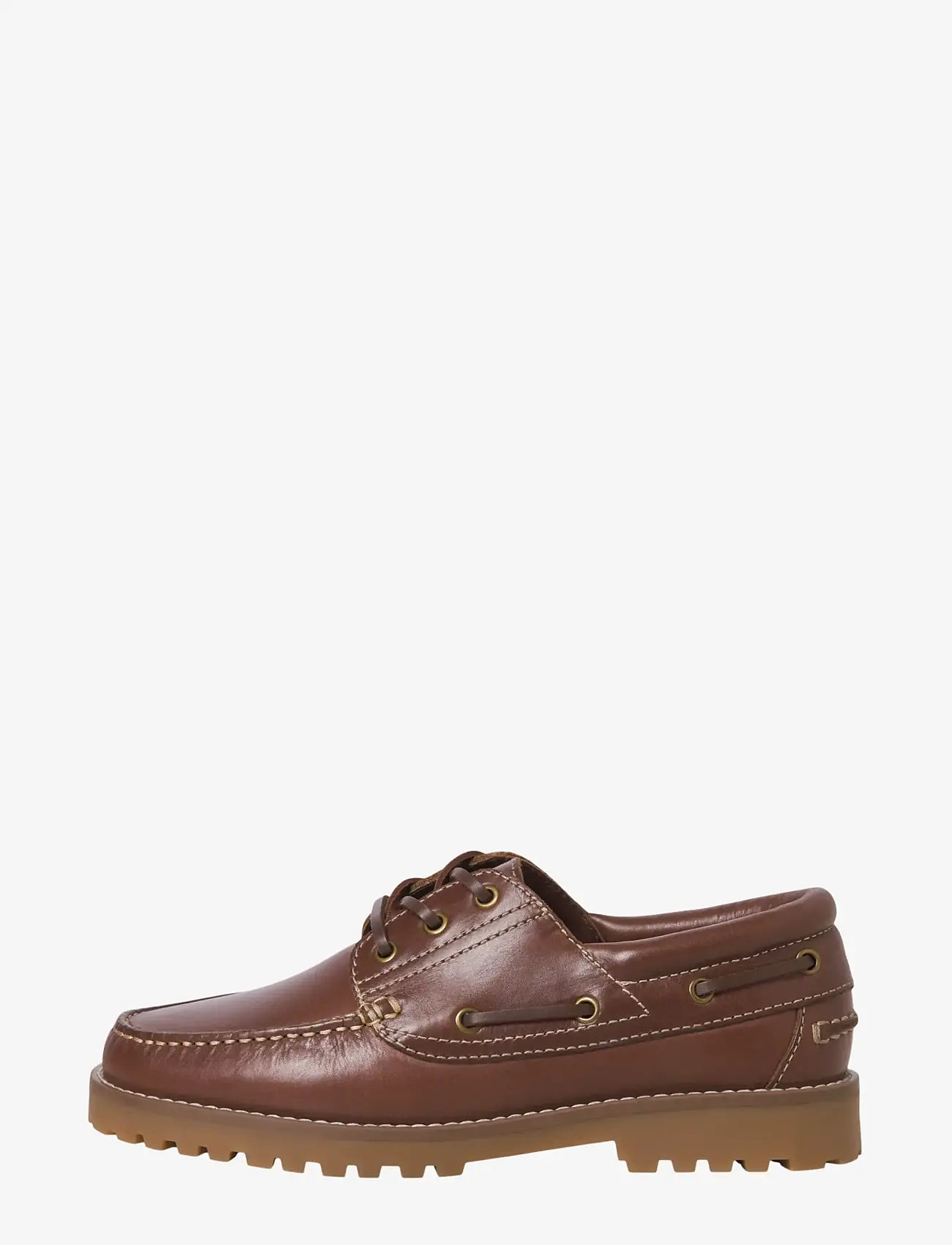 Jack & Jones - JFWBROOKLYN LEATHER BOAT SHOE LN - collections - cognac - 1