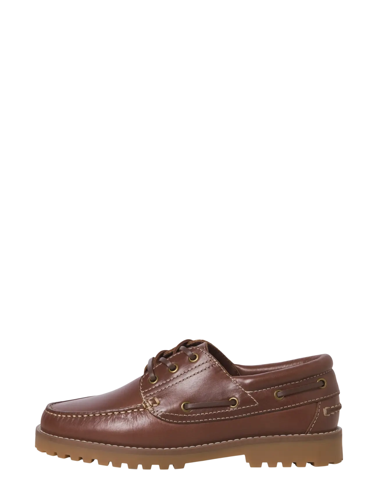 Jack & Jones JFWBROOKLYN LEATHER BOAT SHOE LN - Jack & Jones - COGNAC / brown