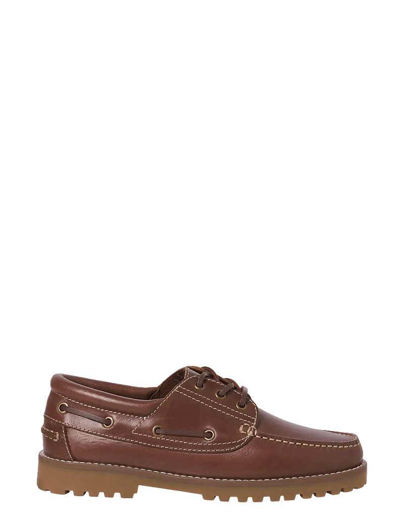 Jack & Jones - JFWBROOKLYN LEATHER BOAT SHOE LN - collections - cognac - 2