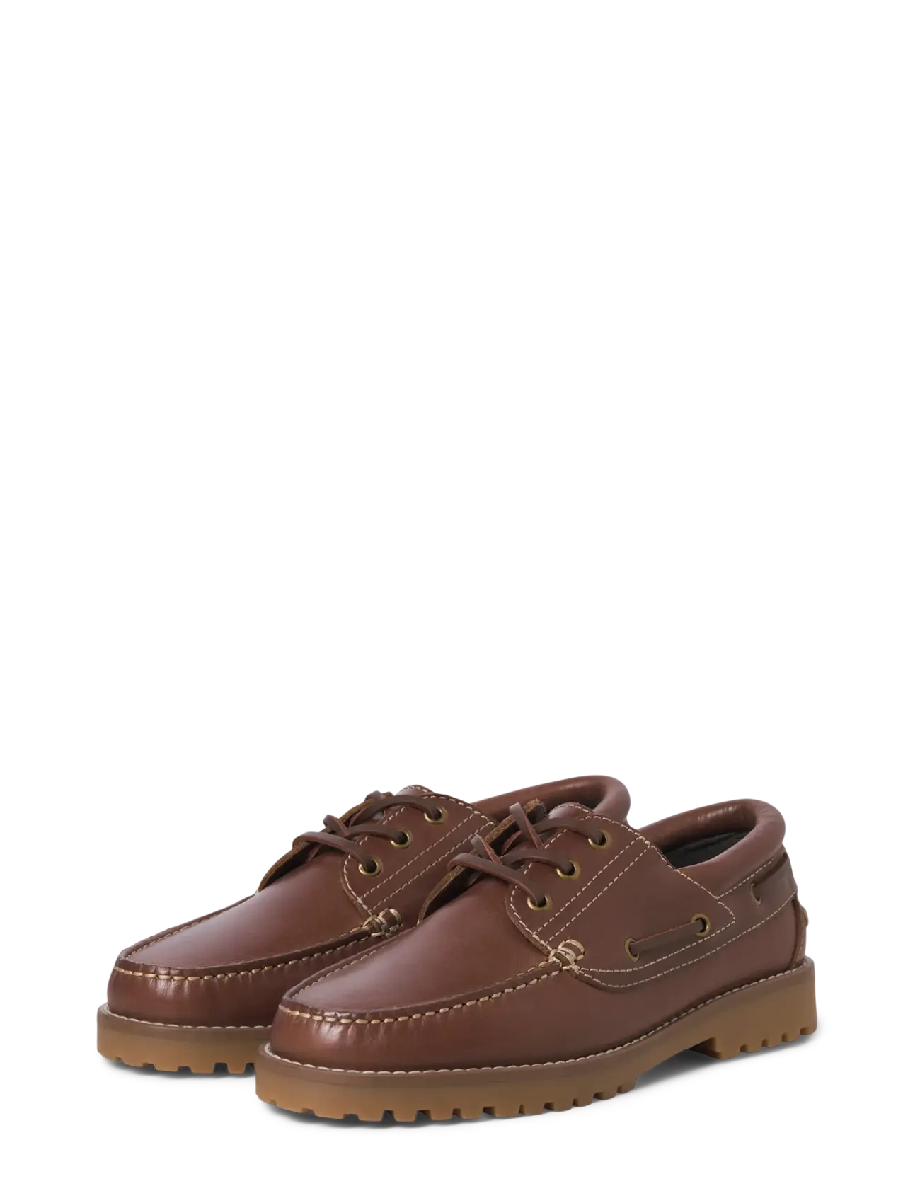 Jack & Jones - JFWBROOKLYN LEATHER BOAT SHOE LN - kollektionen - cognac - 3