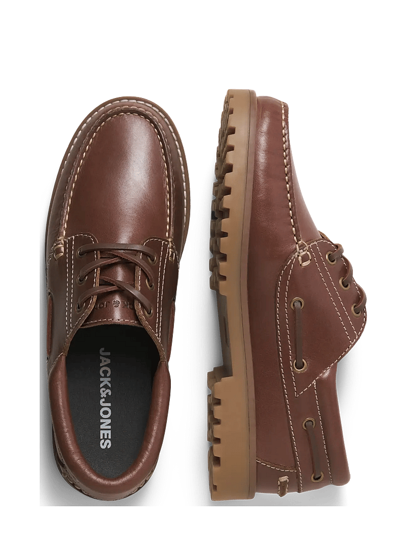 Jack & Jones - JFWBROOKLYN LEATHER BOAT SHOE LN - collections - cognac - 5