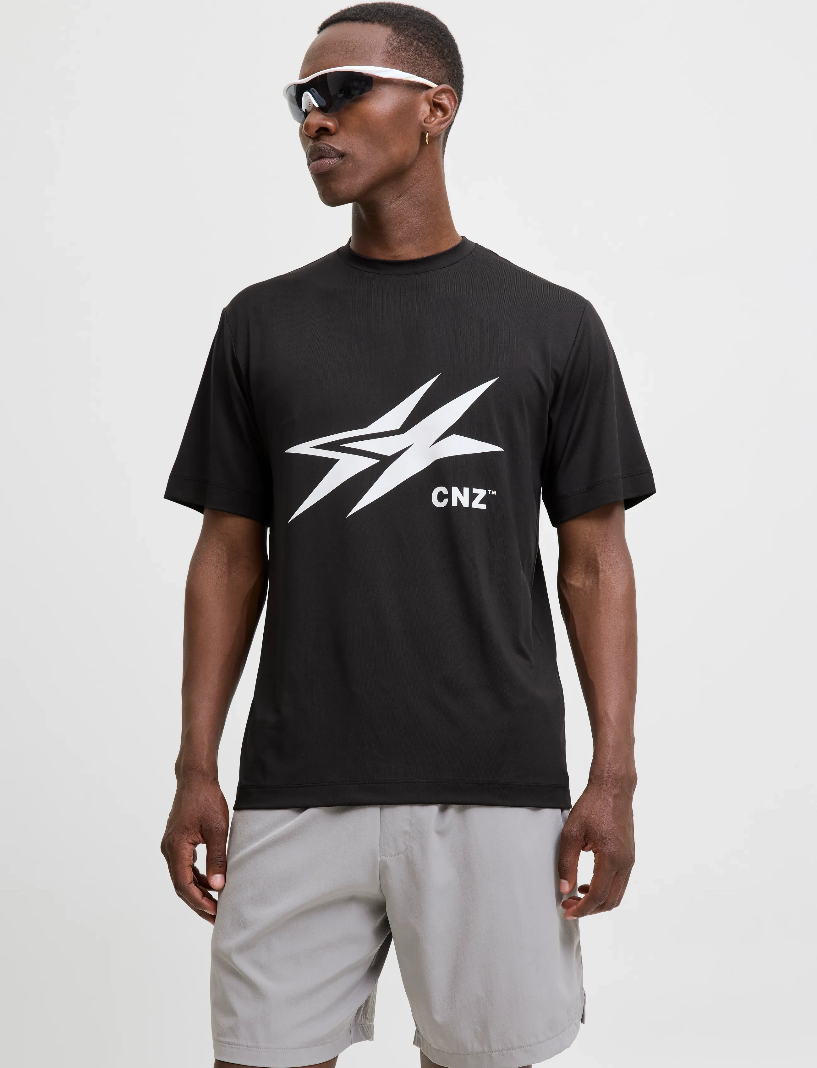Jack & Jones Jcocnzamsterdam Logo T-Shirt, M, Black, T-Shirts > Kortærmede, Herre
